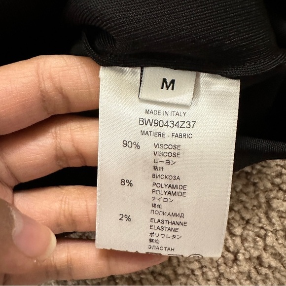 Givenchy Two Tone Ribbed Stretch Knit Turtleneck Sweater Black & White sz XS/S - Picture 14 of 15